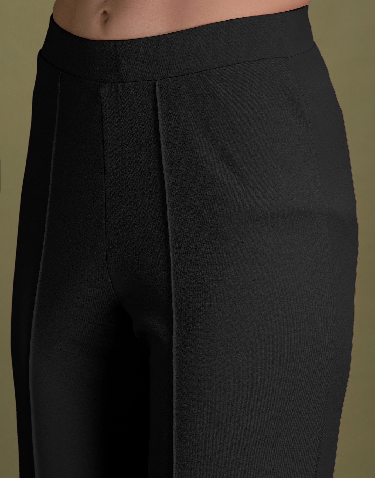 SILKONIC Black Peplum Co-Ord Set – Timeless Elegance
