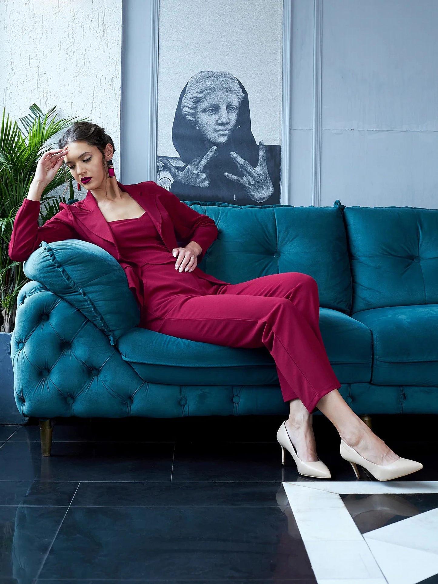 SILKONIC Women's Hot Pink Blazer Co-ord Set – Trendy & Fierce