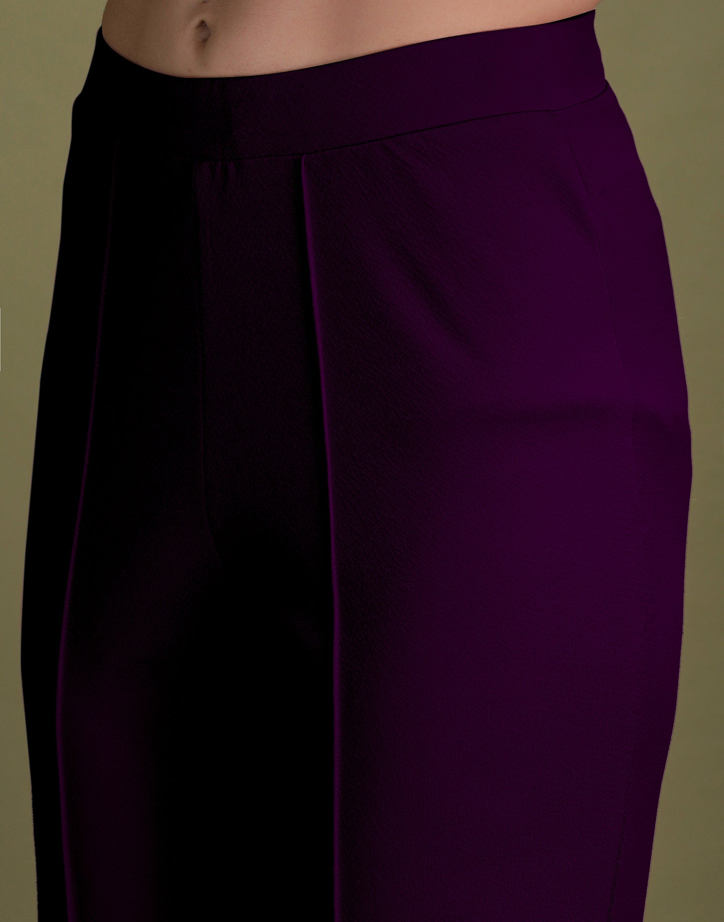 SILKONIC Wine Peplum Co-Ord Set – Luxe in Every Stitch